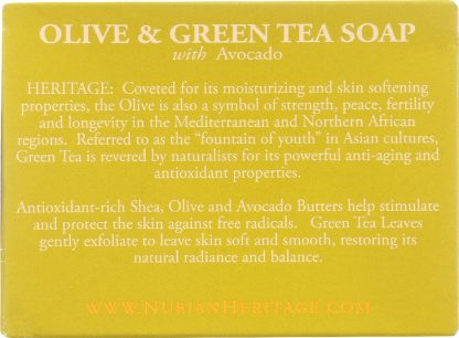 NUBIAN HERITAGE: Bar Soap Olive & Green Tea with Avocado, 5 oz