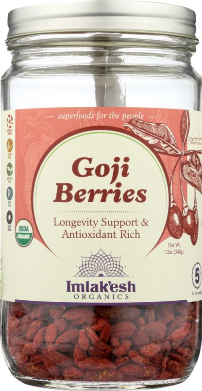 IMLAKESH ORGANICS: Organic Goji Berries, 12 oz