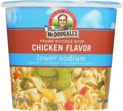 DR. MCDOUGALL'S: Vegan Chicken Noodle Lower Sodium Soup, 1.4 Oz