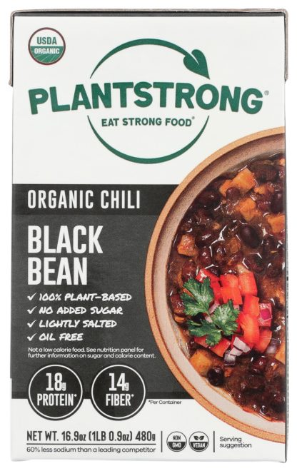 PLANTSTRONG: Chili Bean Black, 16.9 FL OZ