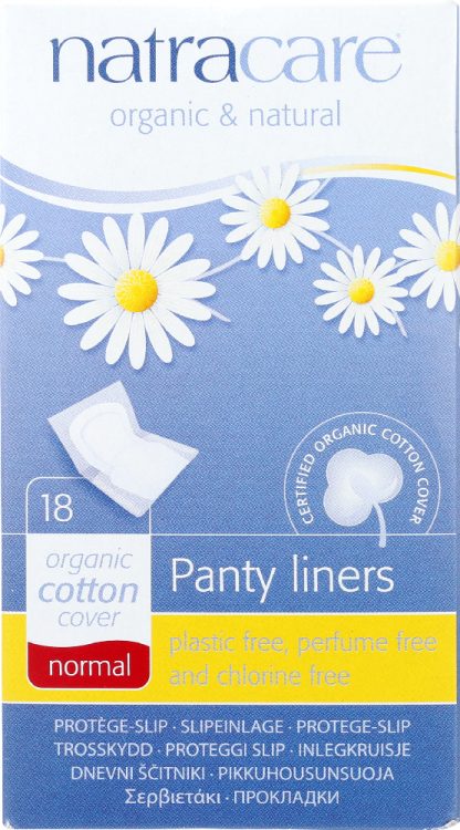 NATRACARE: Organic Cotton Natural Panty Liners Normal, 18 count