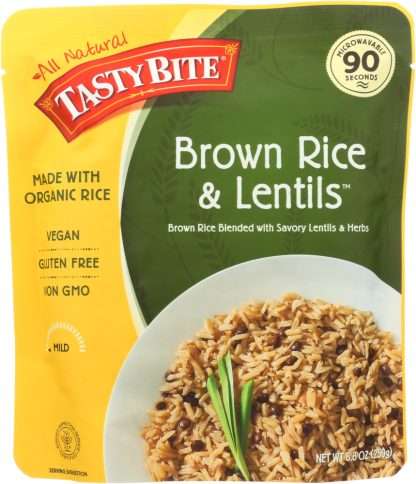 TASTY BITE: Brown Rice & Lentils, 8.8 oz