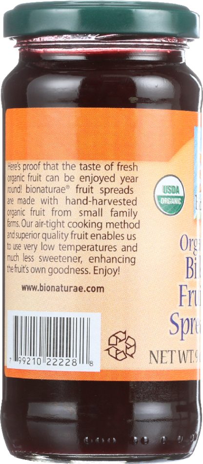 BIONATURAE: Organic Bilberry Fruit Spread, 9 oz