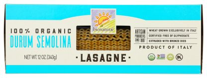 BIONATURAE: 100 Percent Organic Durum Semolina Lasagne, 12 oz