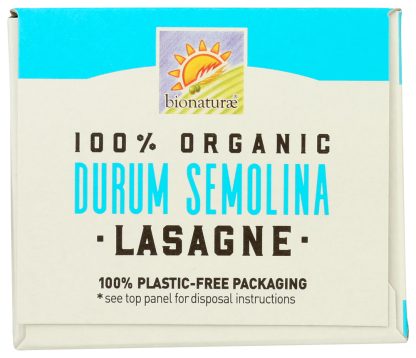 BIONATURAE: 100 Percent Organic Durum Semolina Lasagne, 12 oz