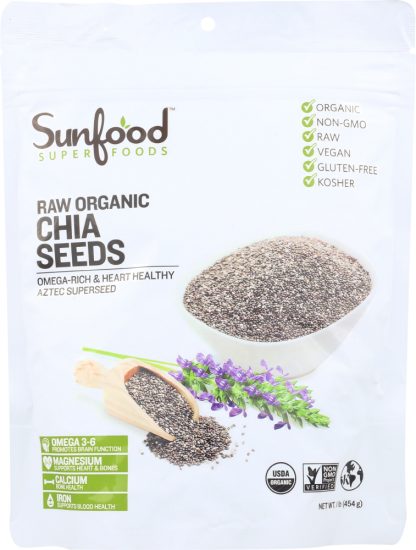 SUNFOOD SUPERFOODS: Organic Chia Seeds, 1 lb