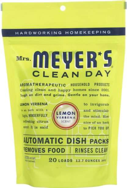 MRS. MEYER'S: Clean Day Automatic Dish Packs Lemon Verbena Scent, 12.7 oz
