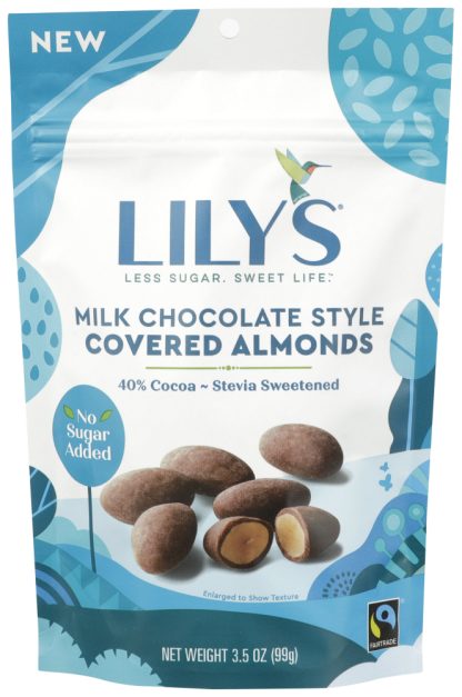 LILYS SWEETS: Milk Chocolate Style Covered Almonds, 3.5 oz