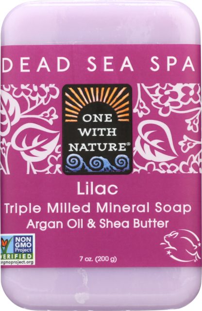ONE WITH NATURE: Lilac Dead Sea Mineral Soap, 7 oz