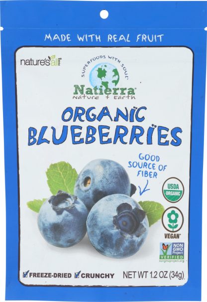 NATIERRA: Organic Freeze Dried Blueberries, 1.2 oz