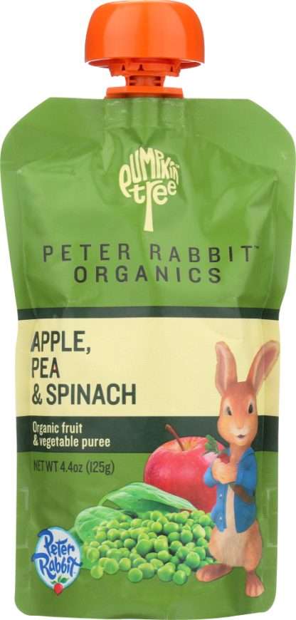 PETER RABBIT: Baby Pea Spinach Apple Organic, 4.4 oz