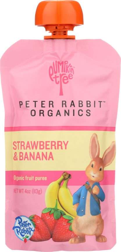 PETER RABBIT: Baby Strawberry Banana Organic, 4 oz