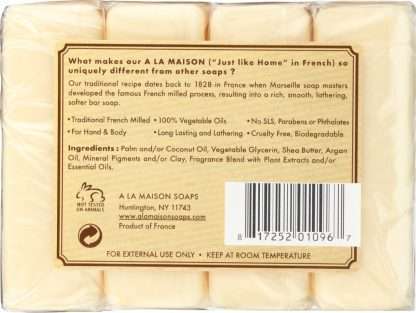 A LA MAISON: Sweet Almond Bar Soap 4 Bars Value Pack, 14 oz