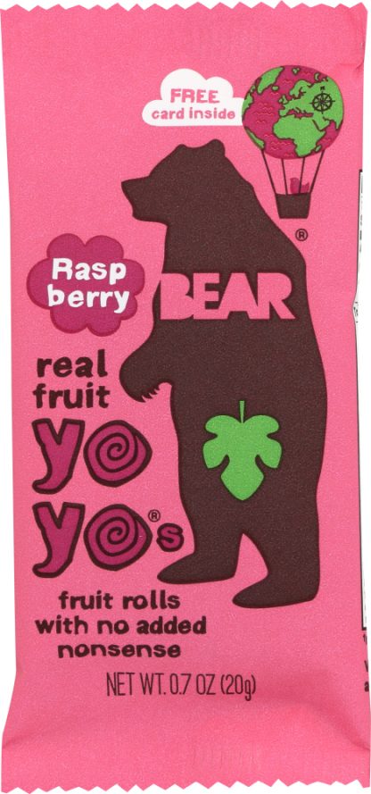 BEAR YOYO: Raspberry Fruit Rolls Single, 0.7 oz