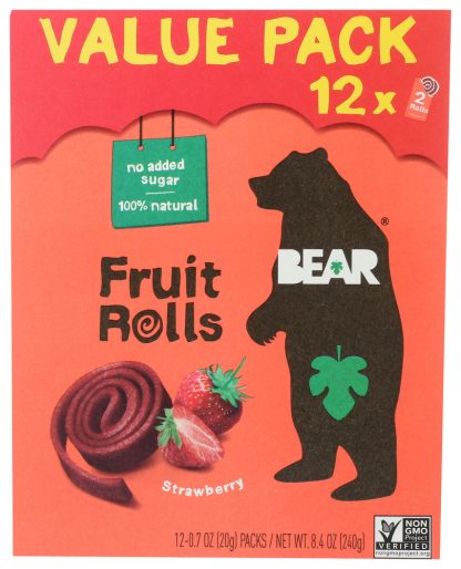 BEAR YOYO: Fruit Rolls Strawberry, 8.4 oz