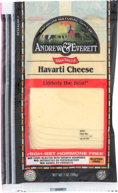 ANDREW & EVERETT: Cheese Havarti Sliced, 7 oz
