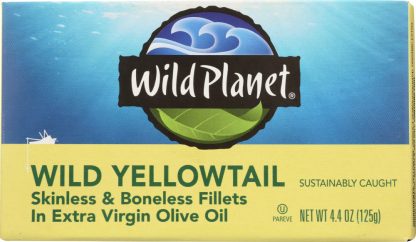 WILD PLANET: Wild Yellowtail Boneless Skinless in Extra Virgin Olive Oil, 4.375 oz