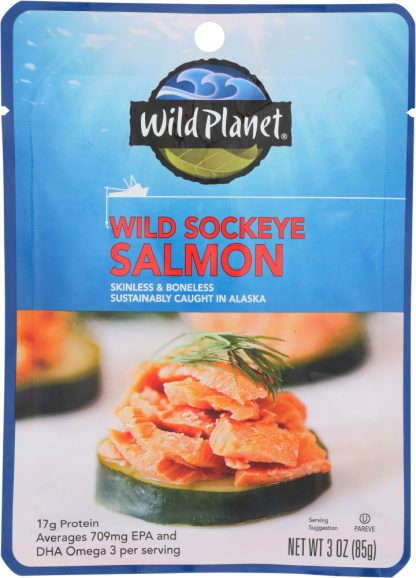 WILD PLANET: Wild Sockeye Salmon Single Serve Pouch, 3 oz
