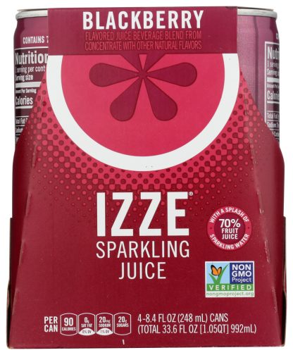 IZZE BEVERAGE: Juice 4Pk Sparkling Blackberry, 33.6 FL OZ