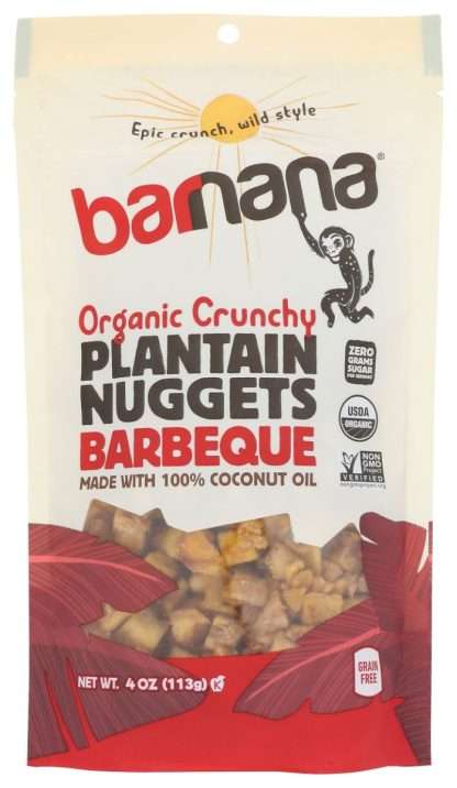 BARNANA: Nuggets Plantain Bbq Org, 4 OZ