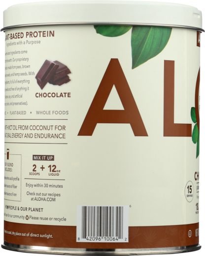 ALOHA: Protein Powder Chocolate, 19.6 oz