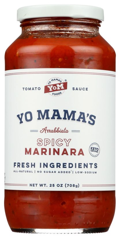 YO MAMAS FOODS: Sauce Spicy Marinara, 25 oz