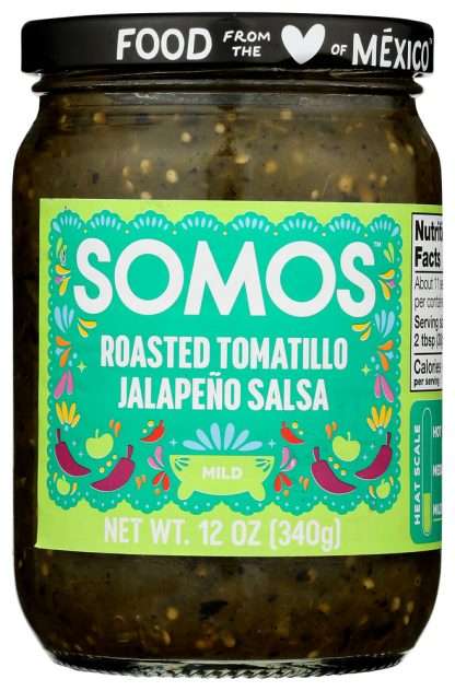 SOMOS: Roasted Tomatillo Jalapeno Salsa, 12 oz