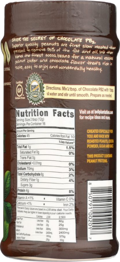 PB2: Powdered Peanut Butter With Premium Chocolate, 6.5 oz