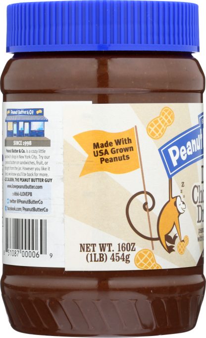 PEANUT BUTTER & CO: Dark Chocolate Dreams Peanut Butter Blended with Rich Dark Chocalate, 16 oz
