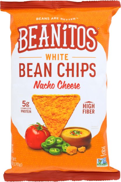 BEANITOS: White Bean Chips Nacho Cheese, 6 oz