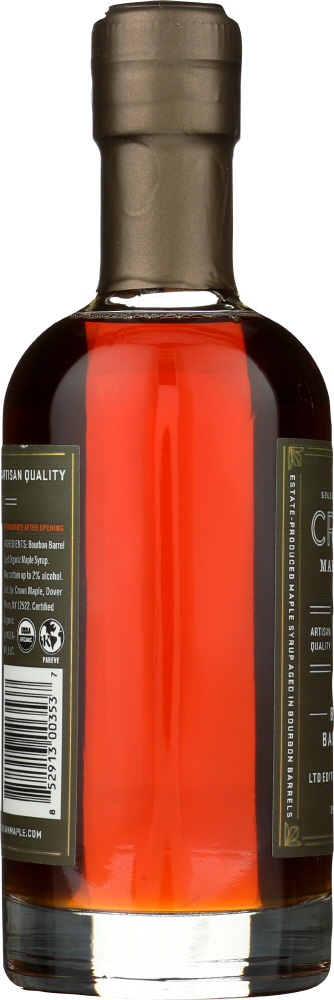 CROWN MAPLE: Bourbon Barrel Aged Maple Syrup, 8.5 FL OZ