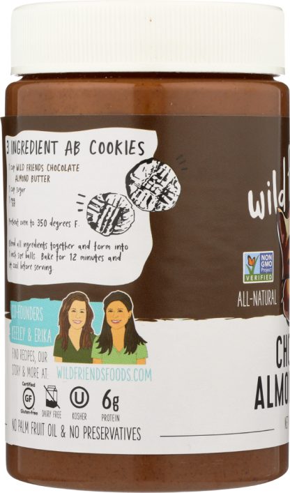 WILD FRIENDS: All Natural Chocolate Sunflower Seed Almond Butter, 16 oz