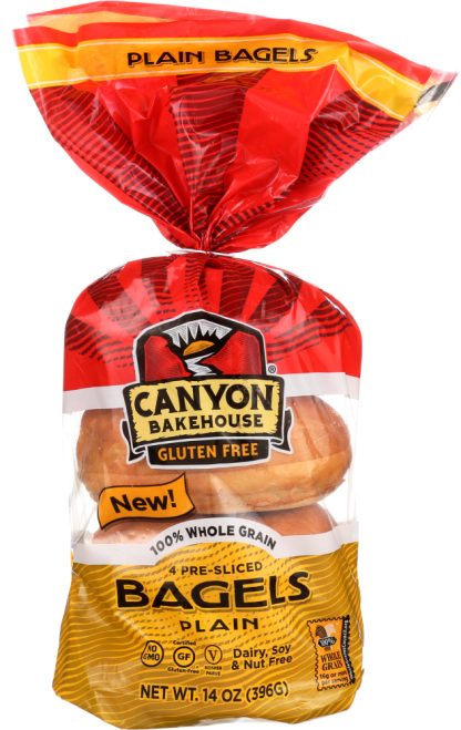 CANYON BAKEHOUSE: Plain Bagel Gluten Free, 14 oz