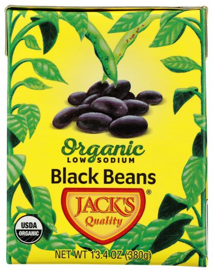 JACKS QUALITY: Bean Black Low Sodium Org, 13.4 oz