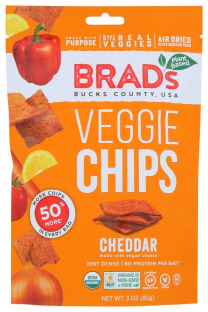 BRADS PLANT BASED: Chip Cheddar, 3 oz