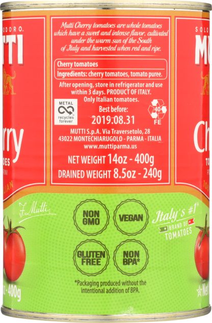 MUTTI: Cherry Tomatoes, 14 oz