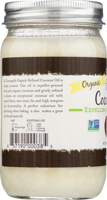 LA TOURANGELLE: Organic Refined Coconut Oil, 14 fl oz