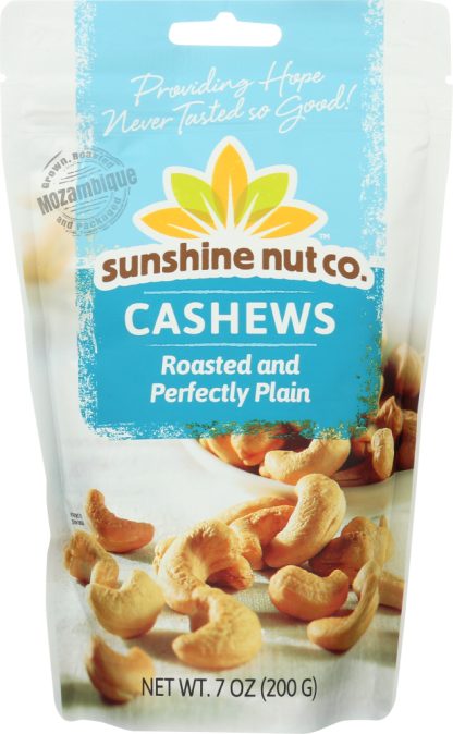 SUNSHINE NUT COMPANY: Cashews Roasted Plain, 7 oz