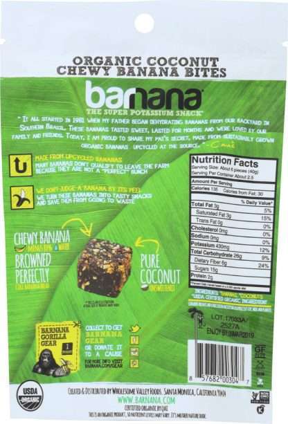 BARNANA: Organic Coconut Chewy Banana Bites, 3.5 oz