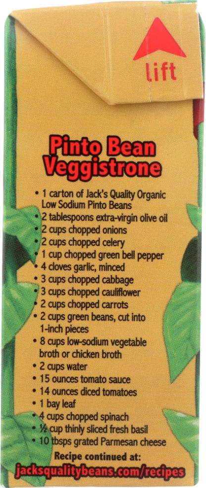 JACKS QUALITY: Organic Low Sodium Pinto Beans, 13.4 oz