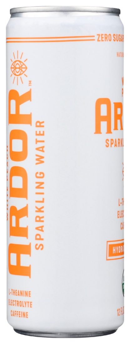 ARDOR ORGANIC INC: Water Sprkl White Peach, 12 FL OZ