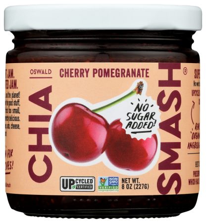 CHIA SMASH: Chia Cherry Pomegranate Jam, 8 oz