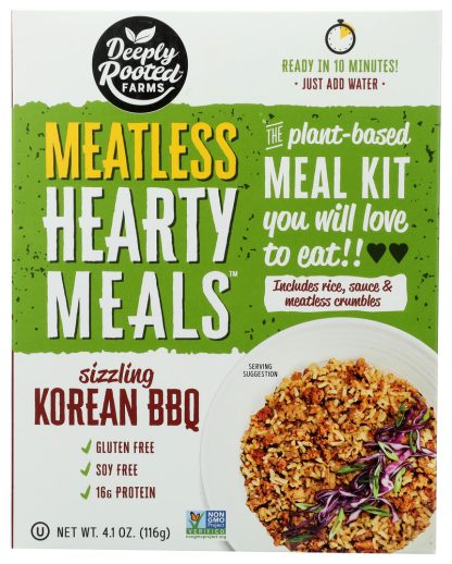 DEEPLY ROOTED: Hearty Meals Sizzling Korean BBQ Rice Bowl, 4.1 oz