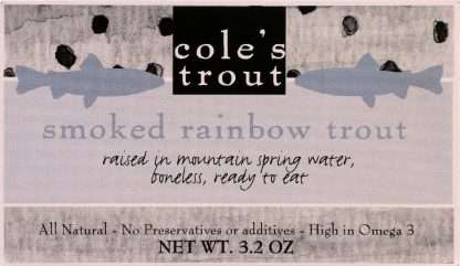 COLE'S: Trout Smoked Rainbow Trout, 3.2 oz