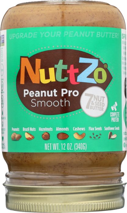 NUTTZO: Seed Peanut Butter Pro Smooth, 12 oz