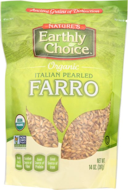NATURE'S EARTHLY CHOICE: Organic Italian Pearled Farro, 14 oz