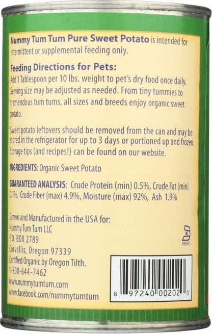 NUMMY TUM TUM: Organic Sweet Potato Dog and Cat Food, 15 oz