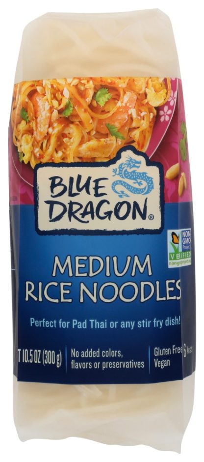 BLUE DRAGON: Rice Noodle Medium, 10.58 OZ