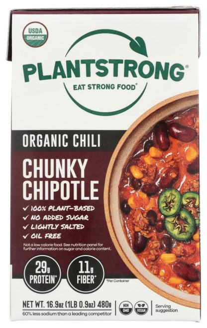 PLANTSTRONG: Chili Chipotle Chunky, 16.9 FL OZ