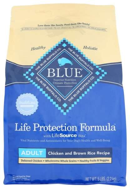 BLUE BUFFALO: Food Dog Adlt Chkn Brw Rc, 5 LB